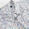 Men's Summer Short-sleeved Casual Shirt Youth Lapel Floral Loose Tops