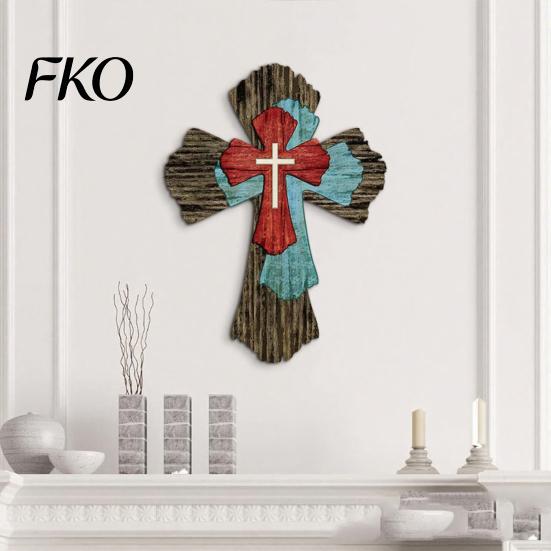 Vintage Decorative Wood Panels Rustic Christian Wall Decor, Large Wooden Religious Art, Farmhouse Art Spiritual Hanging Sculpture for Church