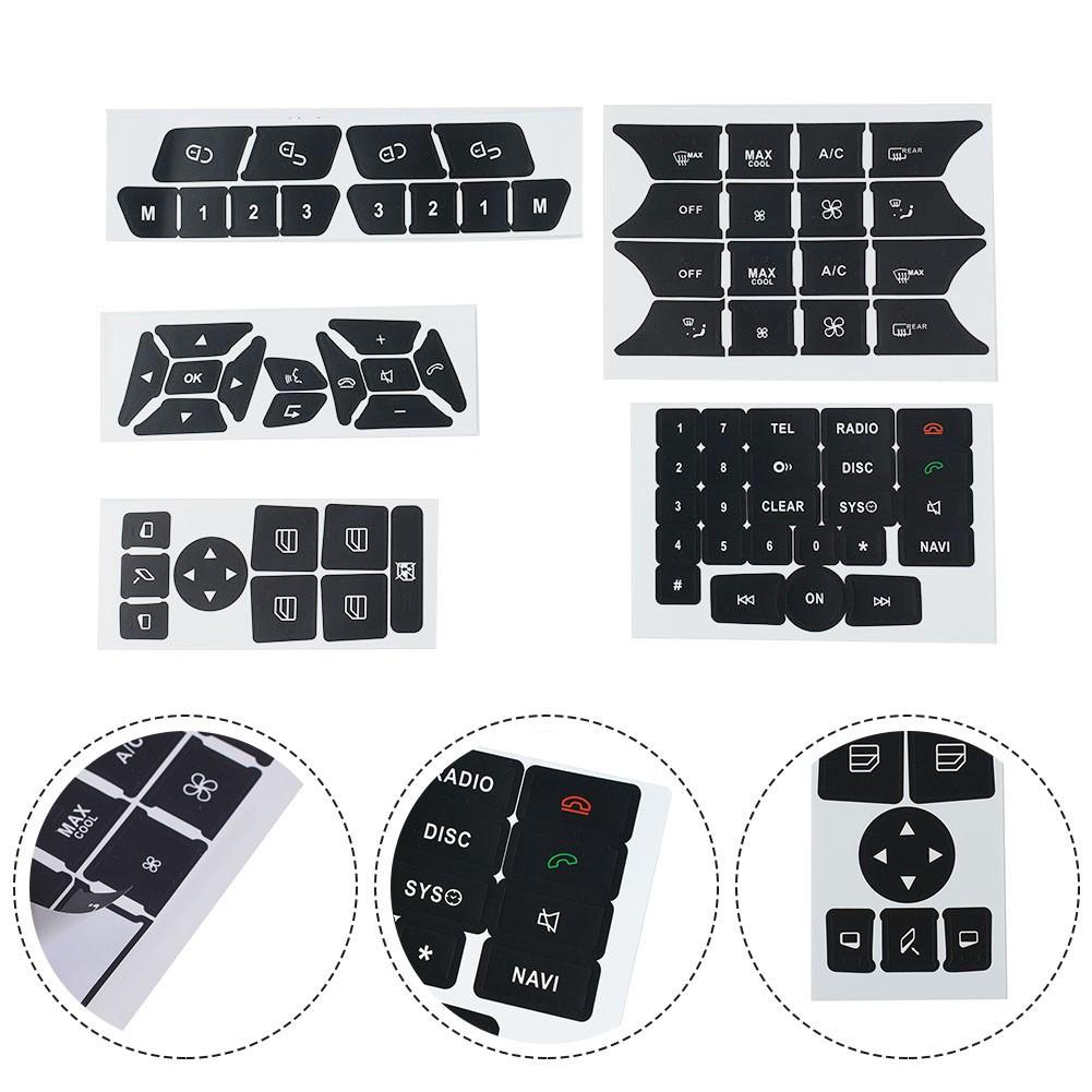 Button Repair Decals Car Stickers Door Steering A/C Sticker For Mercedes 2007-14