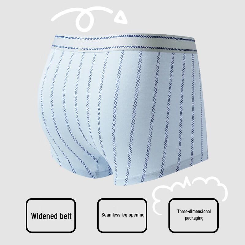 MIIOW Teen Boys' Pure Cotton Boxer Briefs (4-Pack)