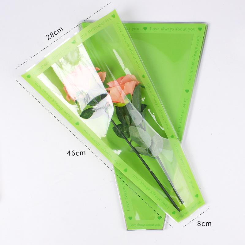 Sweet Heart Bouquet Floral Packaging - Transparent Fresh Flower Wrapper for Florists and Street Stalls