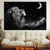 1Pc Lion Tapestry Wall Hanging, Decorative Fabric Poster for Bedroom, Living Room, Dorm & Home Decor