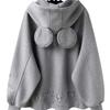 Mid Length Mickey Ear Hoodie Women's Casual Spring Autumn Longline Hooded Top
