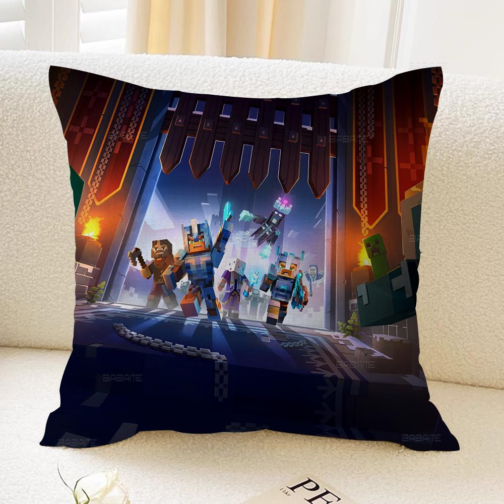 Game MC Wolf Ocelot Pig Ghast Pillow Cover Sofa Cushion Cover Home Room Decoration Children Gift