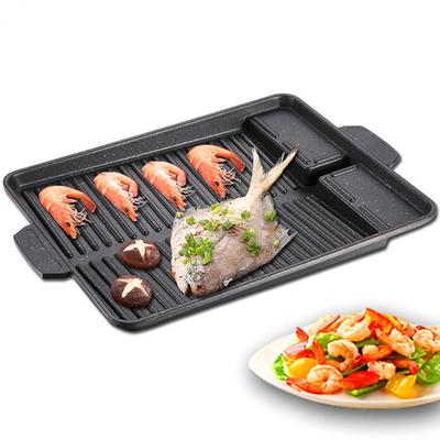 Yapışmaz BARBEKÜ ızgara tavası Kore Tarzı Kömür Izgara Barbekü Tepsisi gaz sobası Kullanımı için Parti Piknik BARBEKÜ Ekipmanları
