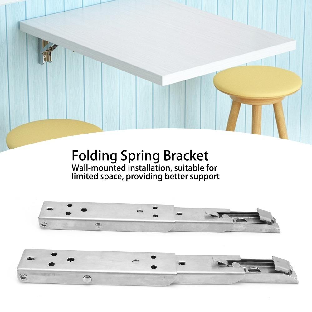 2pcs 8 Inch Folding Shelf Bracket Easy Install Folding Table Hinge Wall Shelf Support Wall Mount