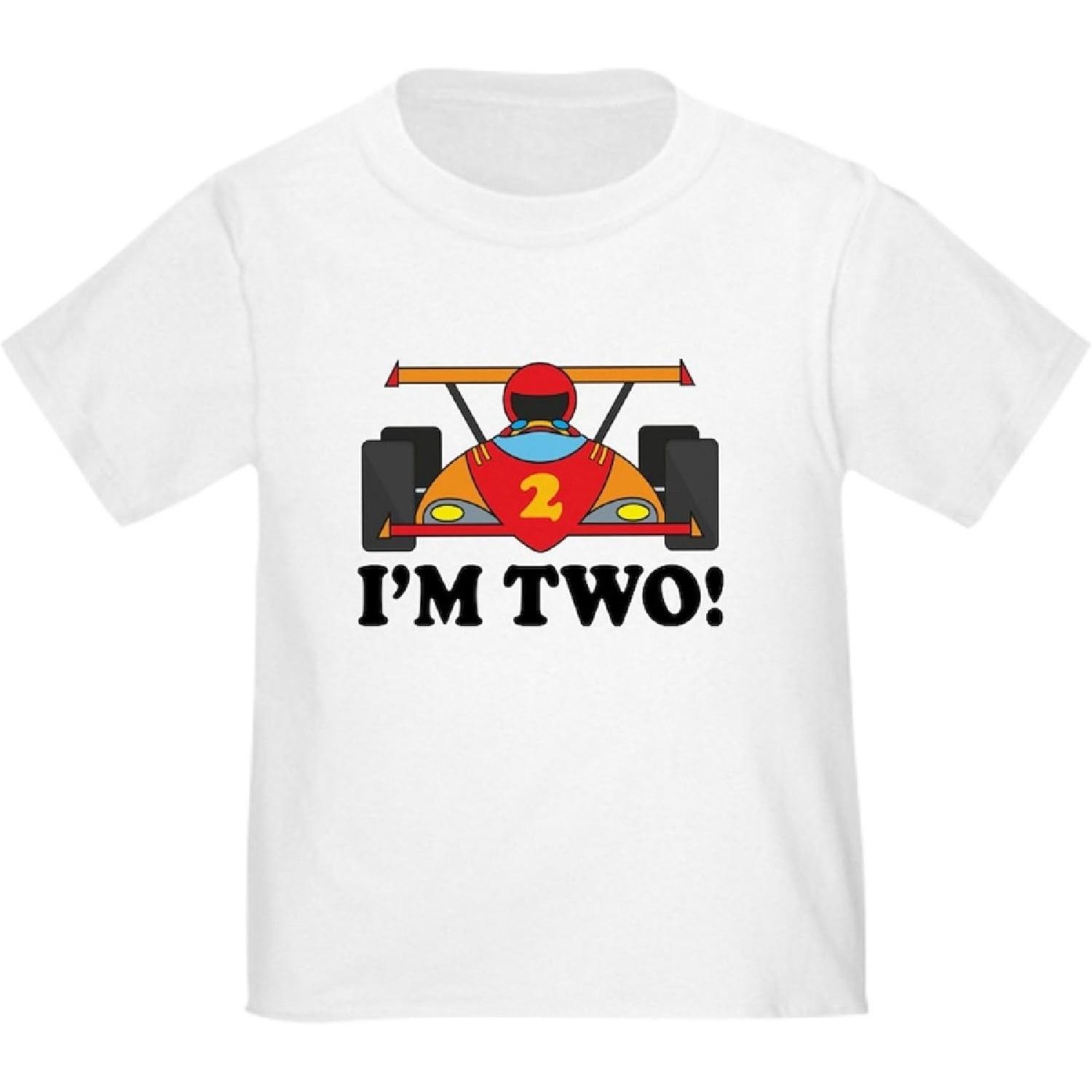 CafePress Racing Car 2Nd Birthday Toddler T Shirt Cute Toddler Graphic T-Shirt, 100% Cotton S