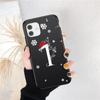 Vánoční dárek Art White Letter A To Z Pouzdro pro iPhone 13 Mini 12 11 13 Pro Max X XS Max 7 8 Plus Cute Red Hat Shockproof Cover