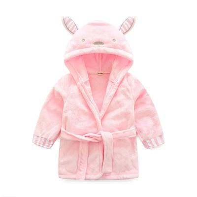 Cartoon Niedliche Kinder Bademäntel Flanell Langarm Mit Kapuze Kinder Mädchen Bademantel Frühling Herbst Bademantel für Kinder Jungen 2-6 Jahre