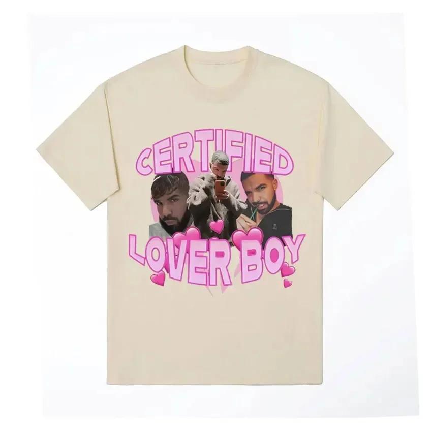 Certified Lover Boy Music Album T-shirt Funny Drake Meme Pattern T-shirt Women's Hip Hop Fashion Large T-shirt 2026