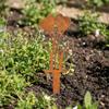 Wetterfester Eisenherz Gartenstecker 2D Wegakzentstecker Valentinstag