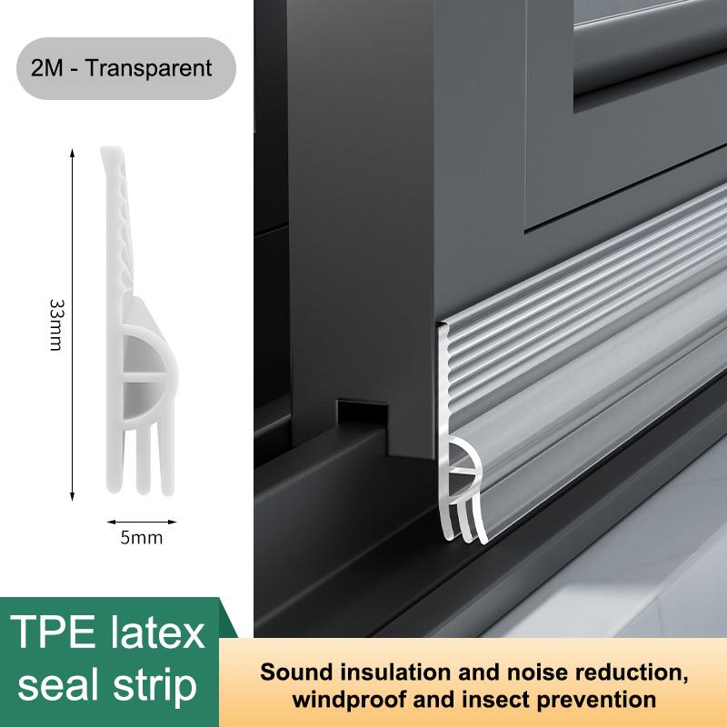 Tpe Sliding Window Seal Strip Self Adhesive Triple Sound Insulation Windproof Anti-Cold Door Under Flexible Weatherstrip Tape