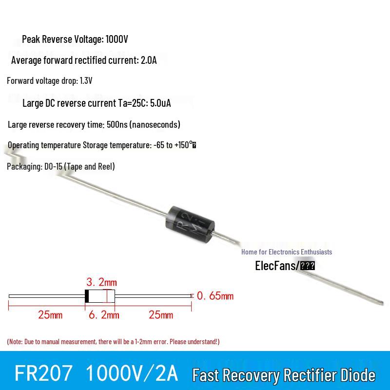 Plug-in Diode Switch/Rectifiers 1N4007, 5408, 1N5819, 1N4148, 5822, 6A10, 10A10