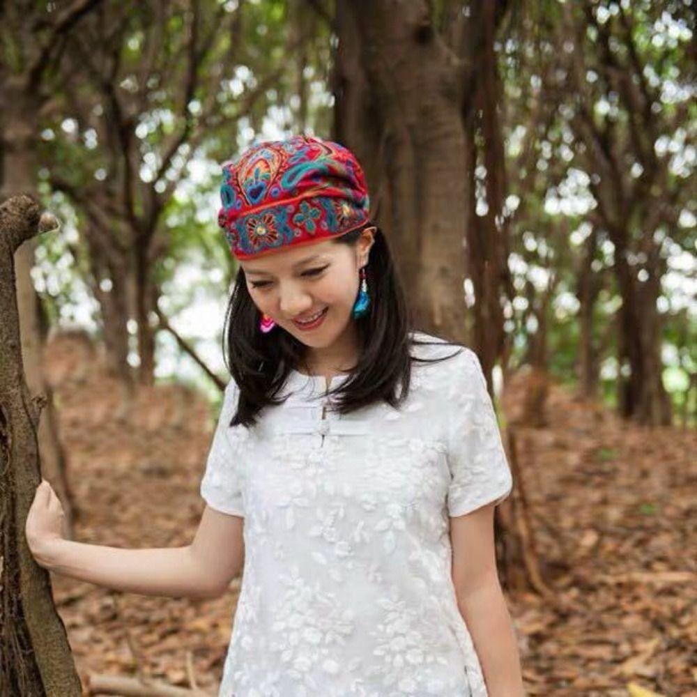 

Этнические шляпы-тюрбаны Шапка-бини в мексиканском стиле Модный головной платок для женщин розы красного