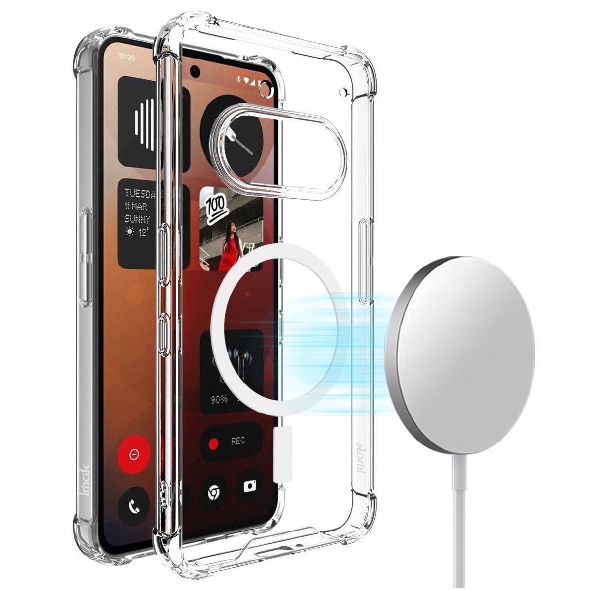 

IMAK For Nothing Phone (3a) Case Compatible with MagSafe Shockproof PC TPU Clear Phone Cover As Shown A