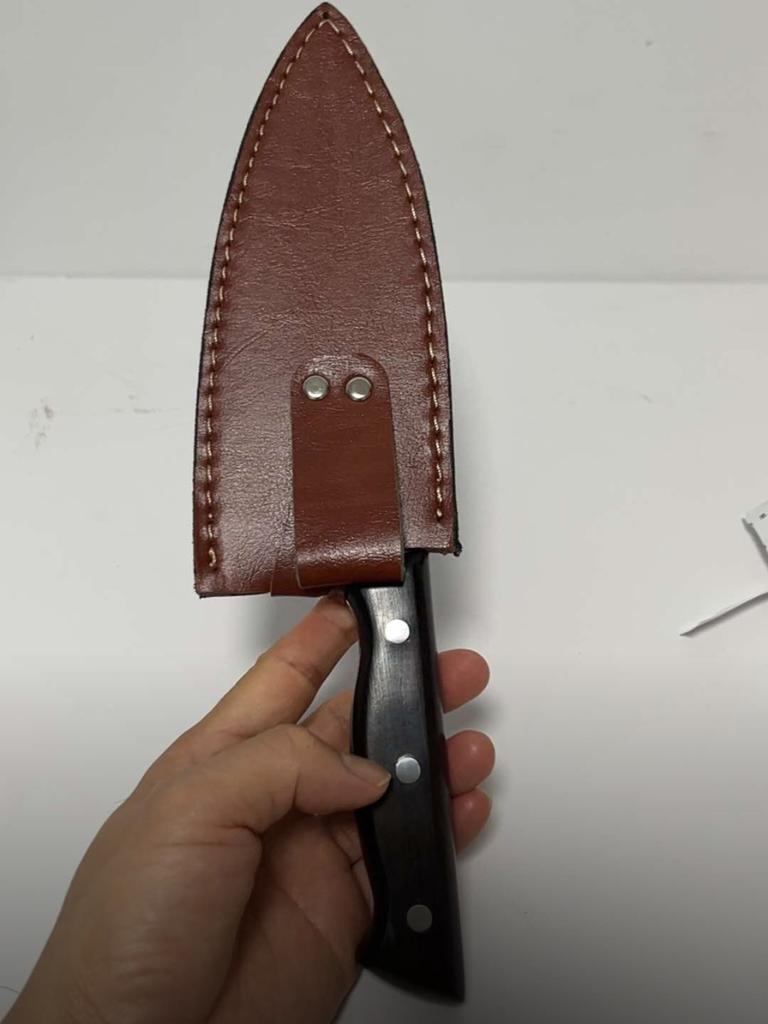 Hackmesser 3-lagig BG42 Luftfahrt-Spezialstahl Kochmesser Hackbeil Tranchieren Handgefertigt Küchenmesser mit Hülle Fleisch- und Geflügelwerkzeuge