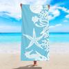 1pc ocean element beach towel, shell starfish printed large beach towel, outdoor swimming, vacation, camping beach towel