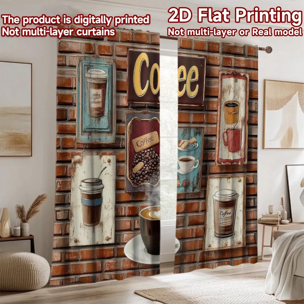 2D Flat Photography Backdrop Popular Tapestry Coffee Collection 100% Polyester Festive Backdrops for Suitable for Event