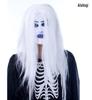 White-Haired Witch Skeleton Ghost Halloween Costume