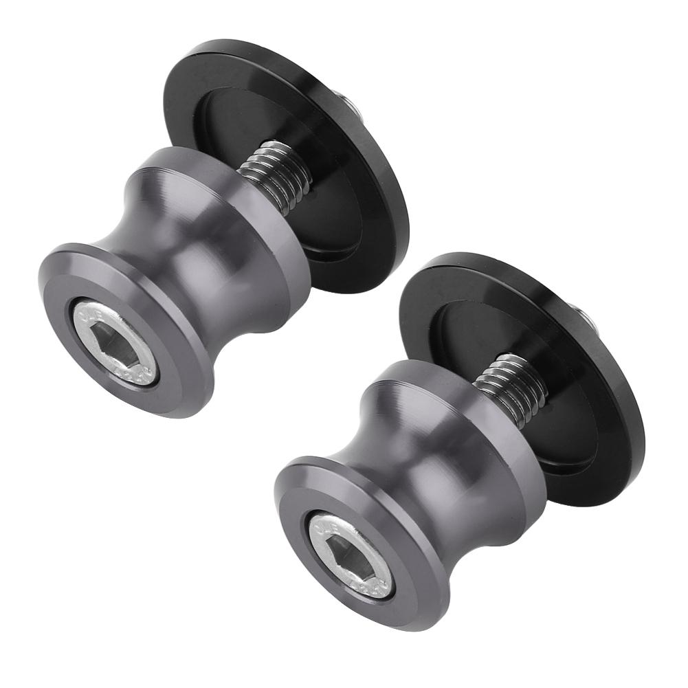 2pcs 6mm Motorcycle CNC Rear Stand Swing Arm Spool Sliders Stand Swingarm Bobbins