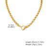 Stainless Steel Chunky Chain Choker Necklace for Women, Thick Rolo Link Toggle Necklace, Waterproof OT Jewelry