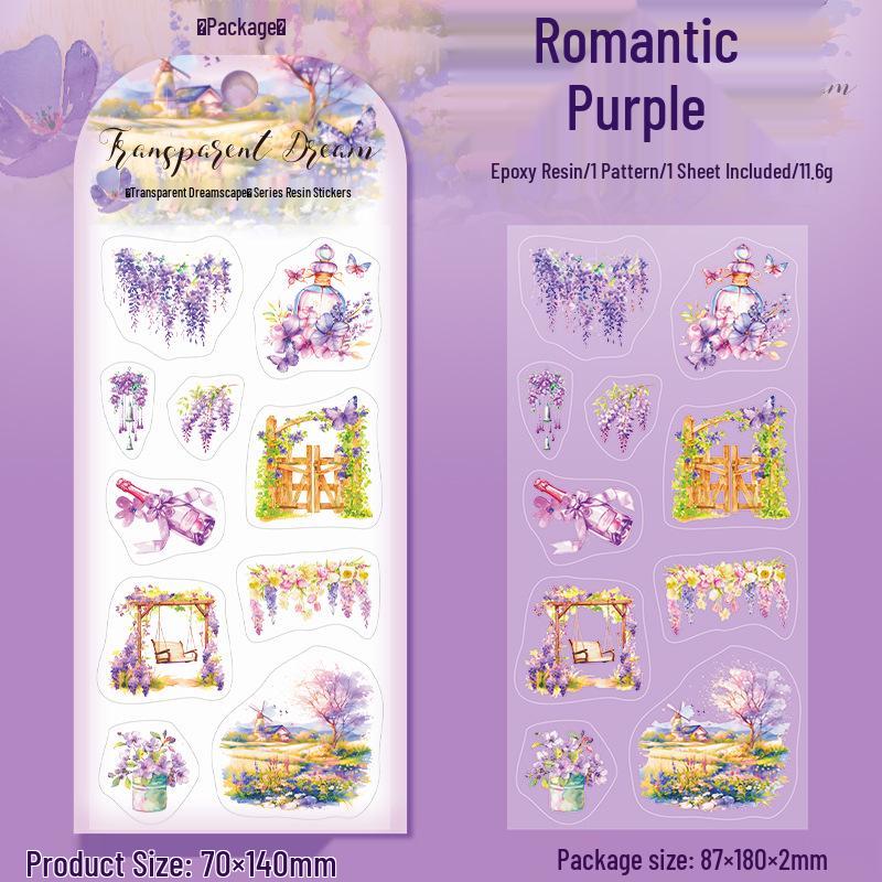 Ketchup Girl Dream Series European Retro Epoxy Stickers for Journals and DIY Collage