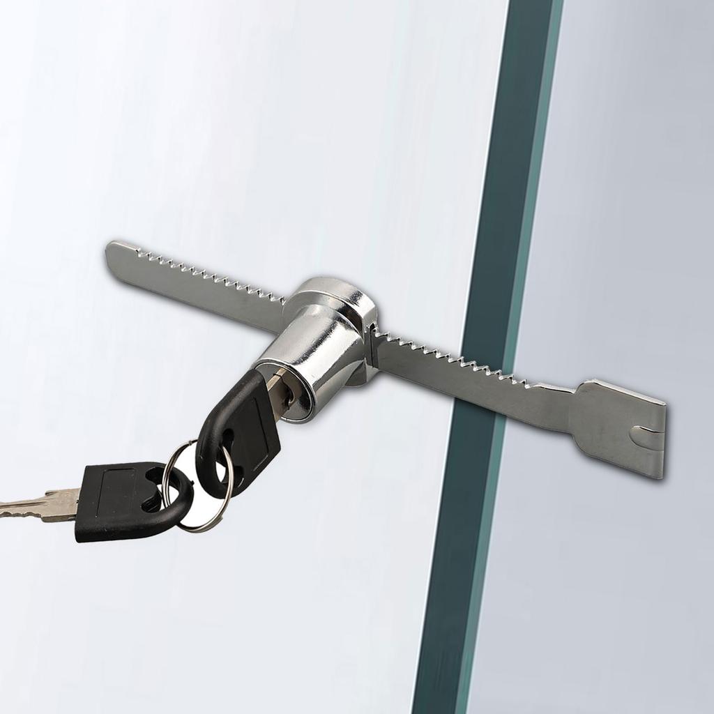 For Glass Display Box Color Silver Zinc Alloy Glass Lock Sliding Showcase Lock Comfortable Grip Smooth Exterior Wear Resistant