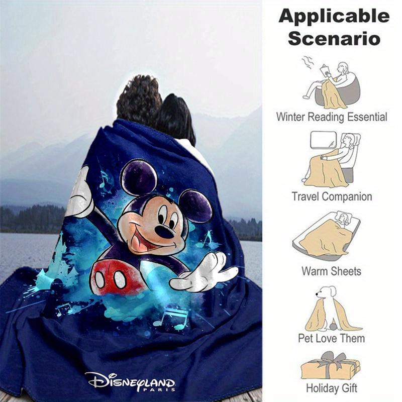 1pc, Cozy Mickey Mouse Home Decor Blanket: A Perfect Gift for Your Bedroom, Living Room, or Travel, Soft Flannel Throw Blanket, Ideal for Couches