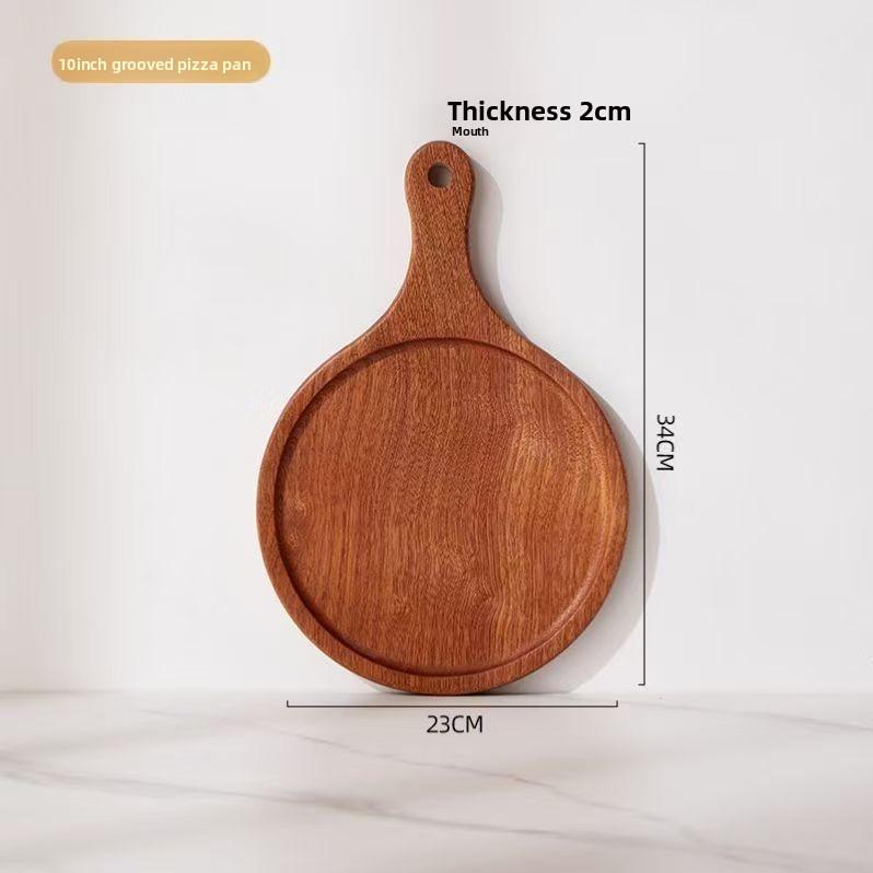 Ebony Wood Steak Tray Rectangular Sushi Board Anti Mold for Western Restaurant Pizza Shop