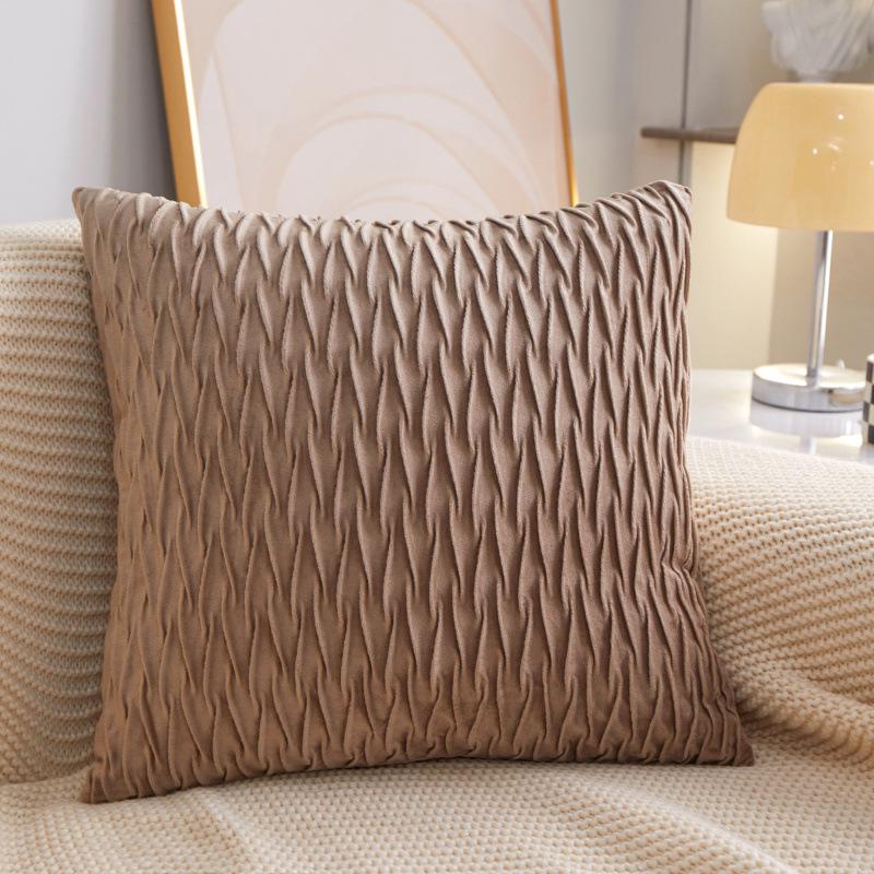 Velvet Wrinkle-Style Soft Back Cushion for Sofa or Bed