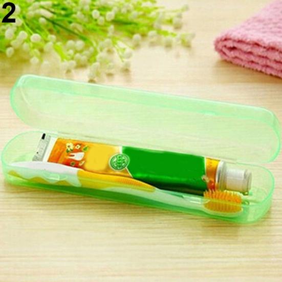 Portable Travel Camping Toothbrush Toothpaste Storage Box Protective Cover Case