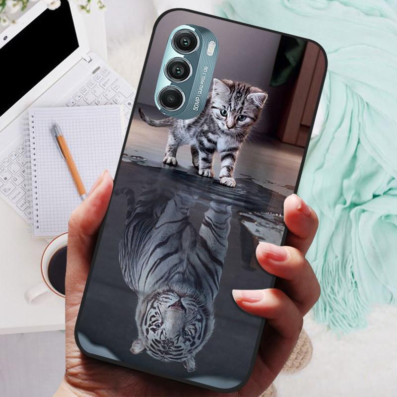 For Moto G Stylus 5G 2022 Case Black Cover Lion Wolf Silicone Soft Back Cases For Motorola Moto G Stylus 4G 5G Protective Shell