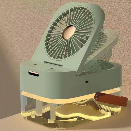 Přenosný mini osobní odpařovací chladič vzduchu se 3 rychlostmi LED světlem velkokapacitní nádržka na vodu osobní stolní klimatizační ventilátor