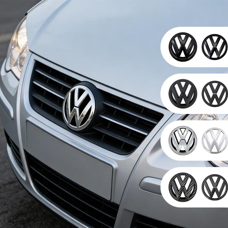 For Volkswagen Volkswagen 120mm 110mm Car Logo Emblem Hood Front And Rear Tail Mark Rear Badge 6R0853600A Accessory For VW Polo 2011 2012 2013