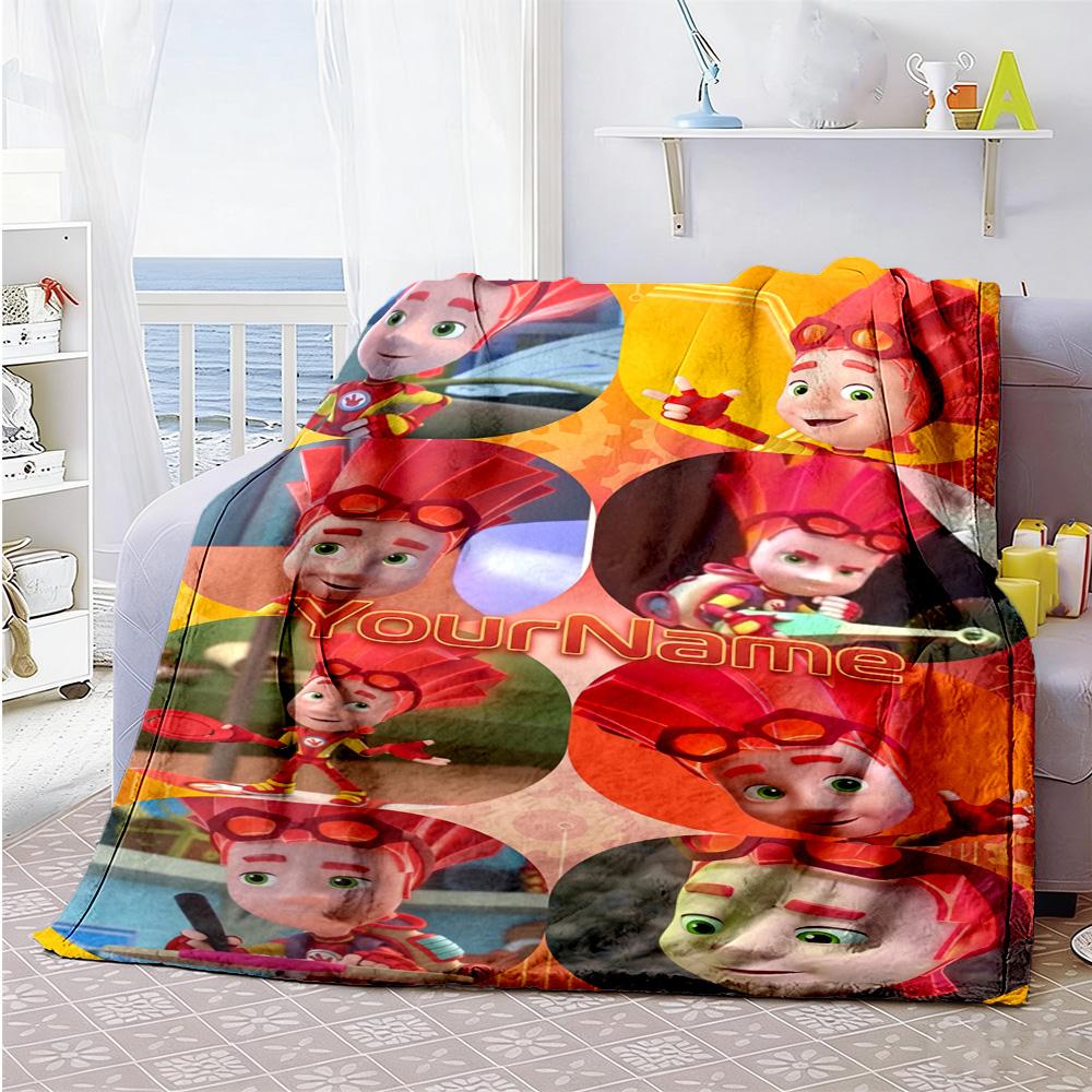 Fixies Customize Your Name Blanket Cozy Personalized Blanket Warmthful Decor Great for Office Chair Couch Seaside Bed Four Seasons Universal