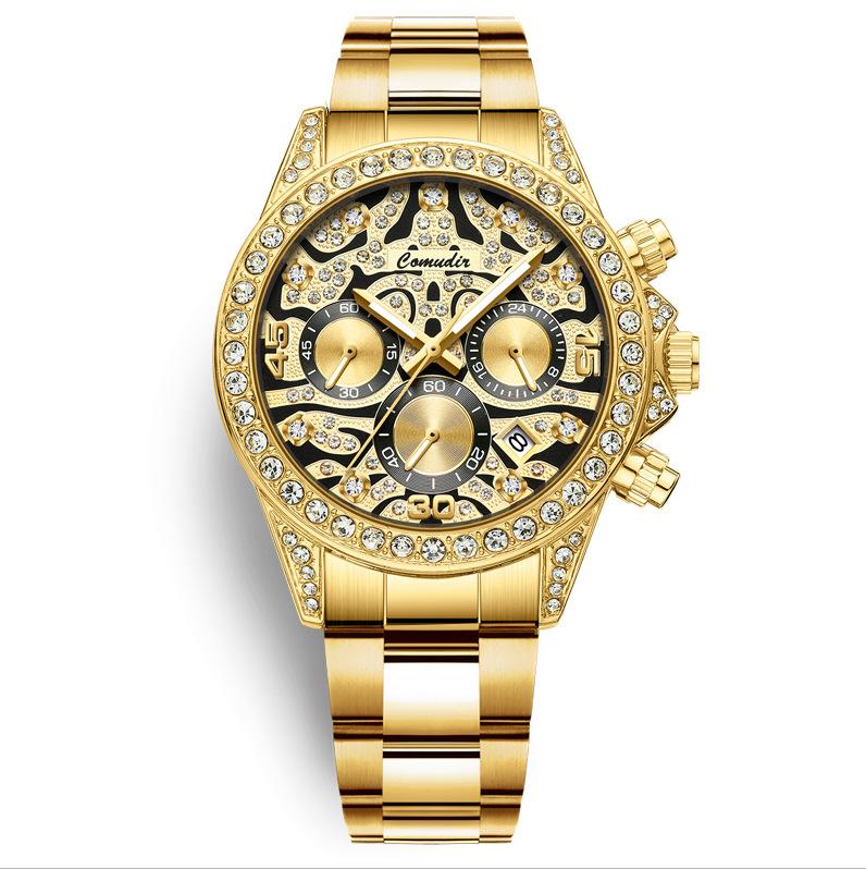 

Business Men s Quartz Watch Tiger Pattern Waterproof Luminous Wristwatch