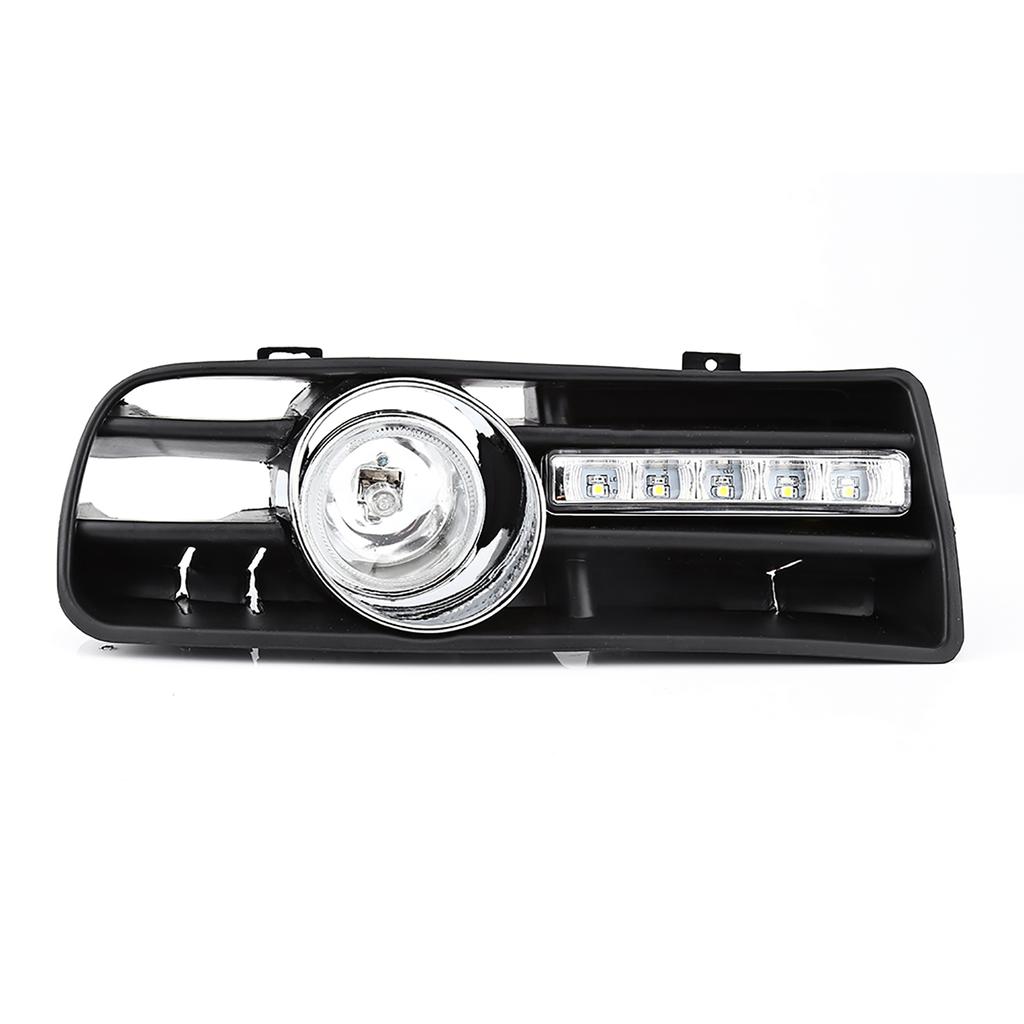 2 Pcs Fog Light Vent Cover, H3 Fog Lights Grilles With LED DRL Lamp for 1997‑2006 TDI MK4