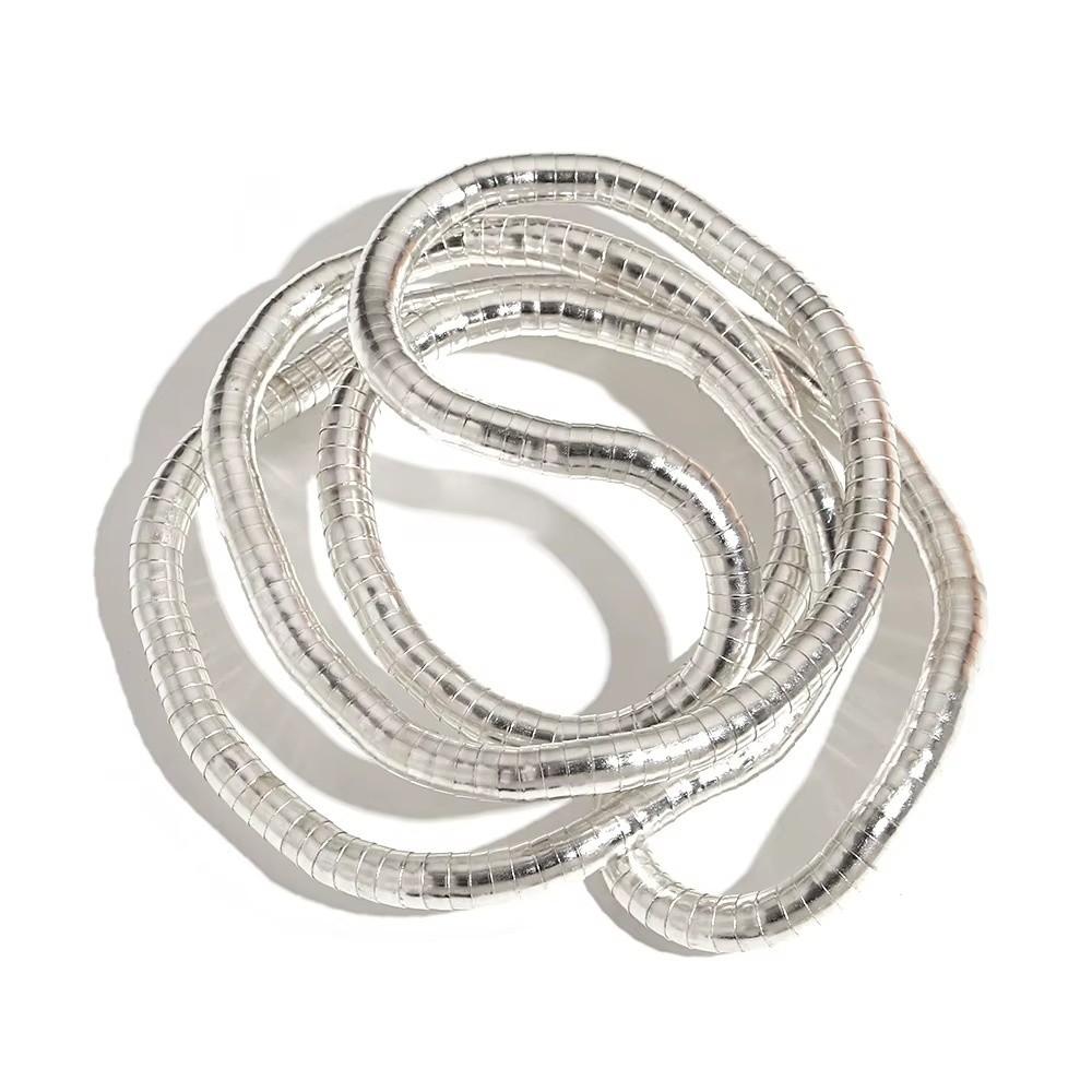 Metal Iron Twistable Collar Necklace Multi-layered Freely Wrapped Necklace  Fashion