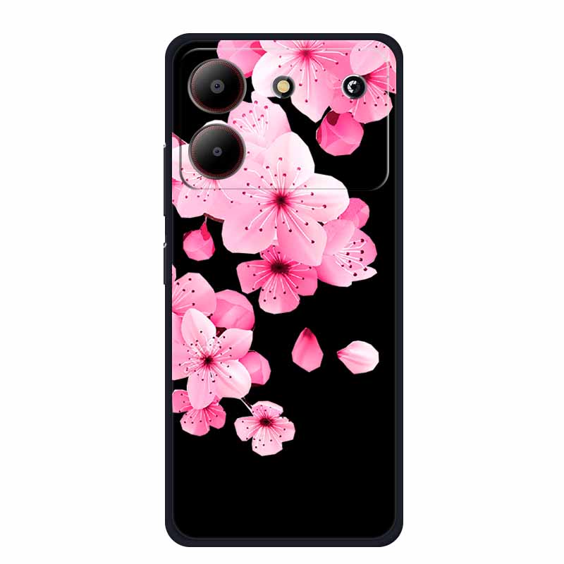 For ZTE Blade A54 Case Cute Cartoon Cat Black Silicone Soft Phone Case For ZTE Blade A54 4G Back Cover Case A 54 6.6" Funda Capa