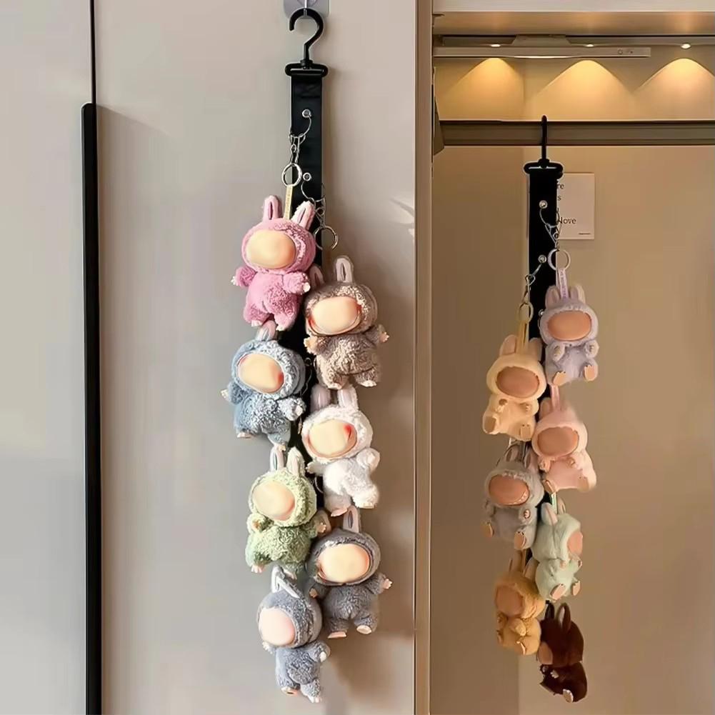Non-Toxic Doll Pendant Storage Rape Tool Cabinet Door Decor Accessories For Dolls Storage Bag With Hanging Hook Doll Pendant Storage Rope