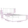 VidaXL Metal Bed Frame with White Headboard 107x203 Cm 352525