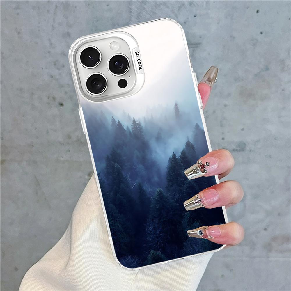 Forest Landscape Phone Case For IPhone 16 15 14 13 12 11 Pro Max X XR XSMAX 8 7 Plus Matte Shockproof Back Cover