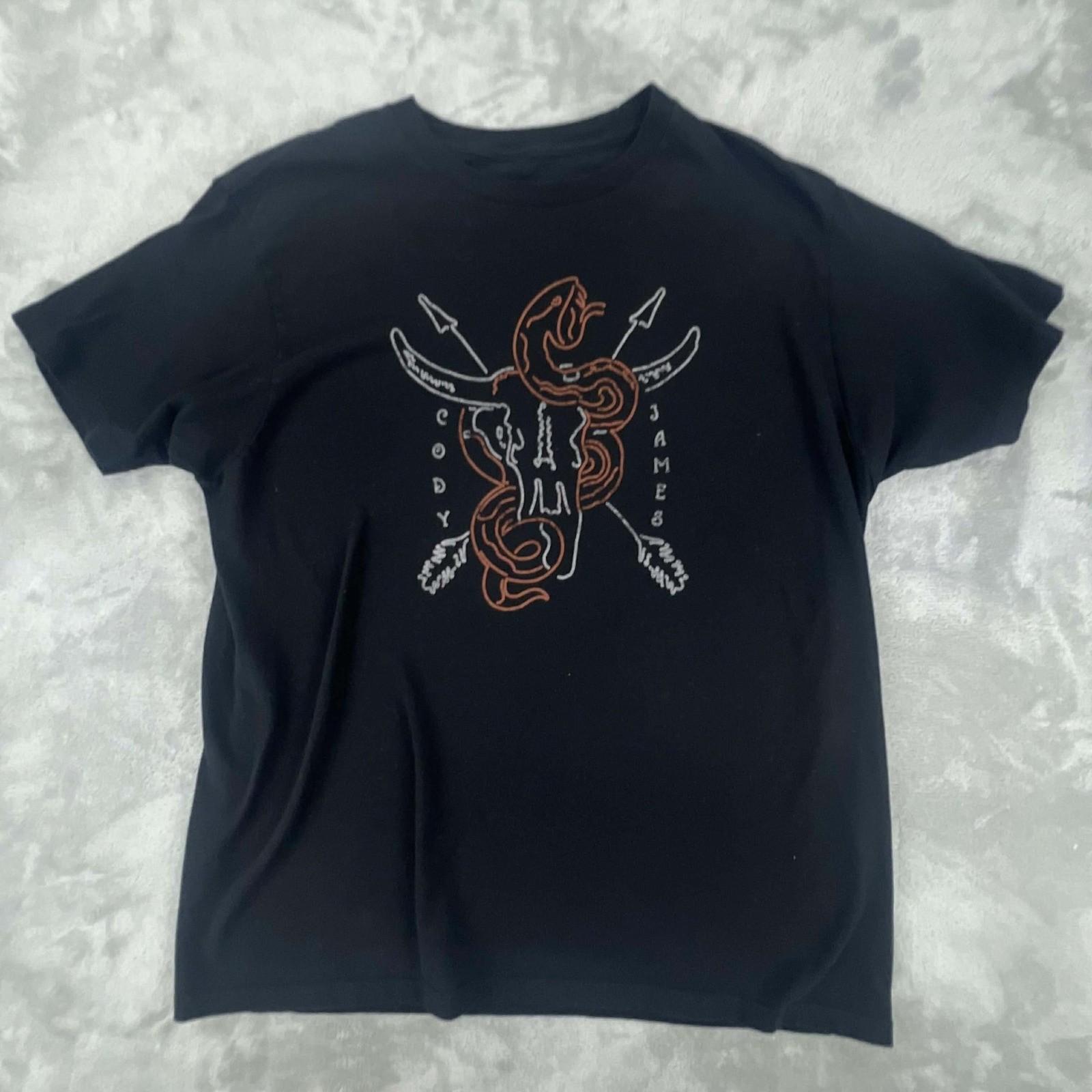Cody James Black Graphic T Shirt Men s Size Large Snake Skull Arrows Tee XXXXL