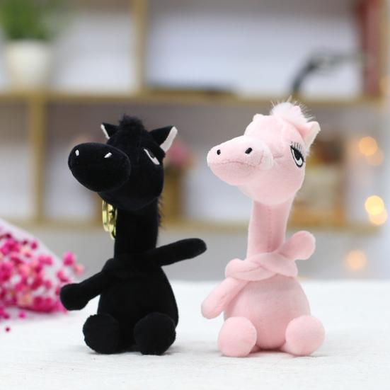 2026 Year of The Horse Plush Keychain Lucky Mascot Toy Pendant for Bag Car Backpack Cute Pony Doll Ornament