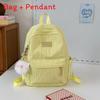 Nylon Girl Backpack With Letter Pattern And Double Shoulder Straps For Daily Use