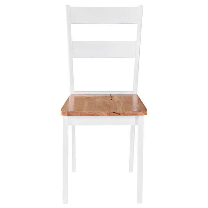 VidaXL 4x Solid Hevea Wood Dining Chairs Dining Chairs Kitchen Furniture Dining Chairs Seats of 245369