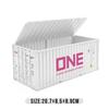 Gray Maersk Flip-top Model Container with Custom Logo and Graphics - Business Gift Edition