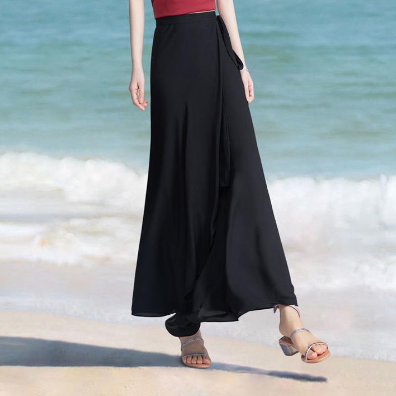 Dlouhá síťovaná sukně s vysokým pasem Tylová sukně Ženy Jaro Léto Dámská Elastická Dámská Plisovaná A-liniová sukně Dámská Midi sukně