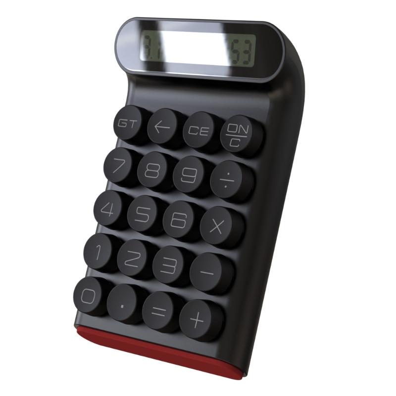 Komfortabler mechanischer Taschenrechner mit Tastatur, Tischrechner für die Finanzbuchhaltung, übersichtliches LCD-Display für Arbeit, Studium