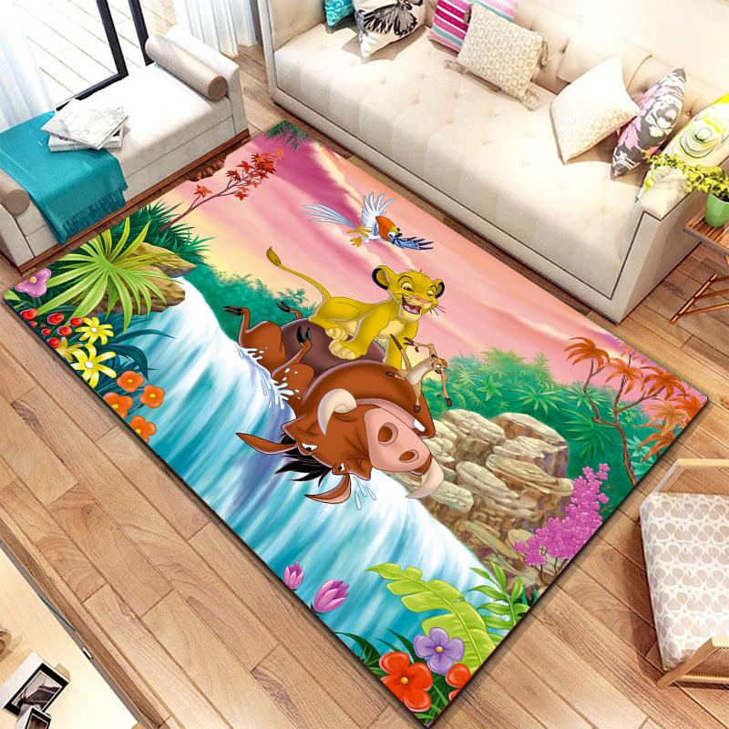 Verspielter Teppich im Savannen-Stil – Ideal für Kinderzimmer, Wohnzimmer und Heimdekoration | Entzückende Cartoon-Bodenmatte als Geschenk 60*90cm